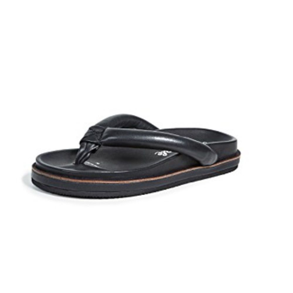 NWT Free People Lena Footbed Sandals In Black - Picture 8 of 10